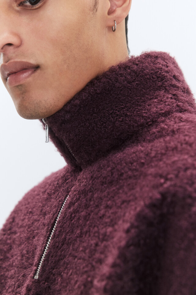 Толстовка half-zip флисовая с воротником-стойкой - цвет фиолетовый - 8
