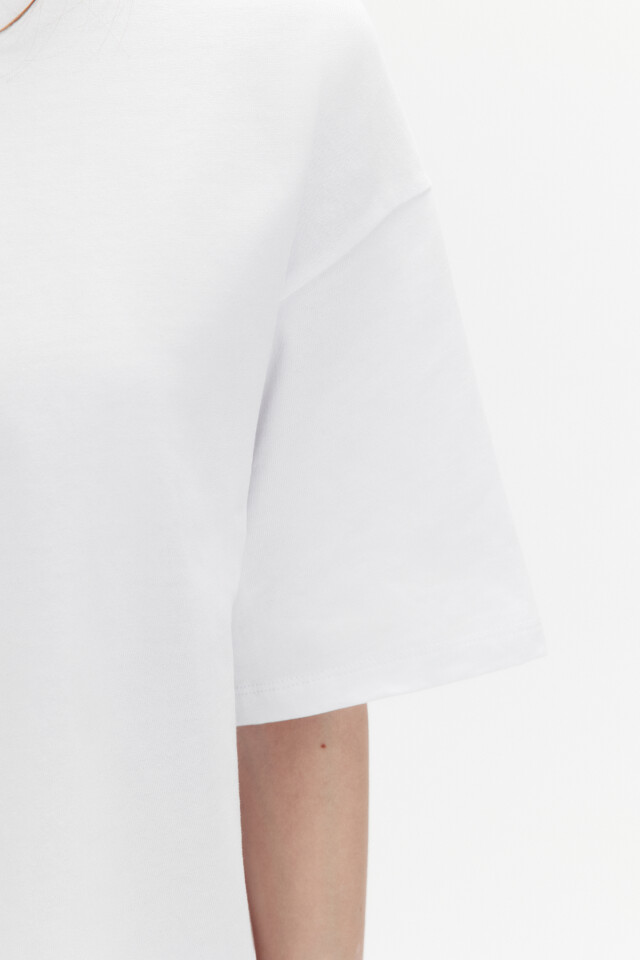 Футболка oversize из плотного хлопка - цвет белый - 6
