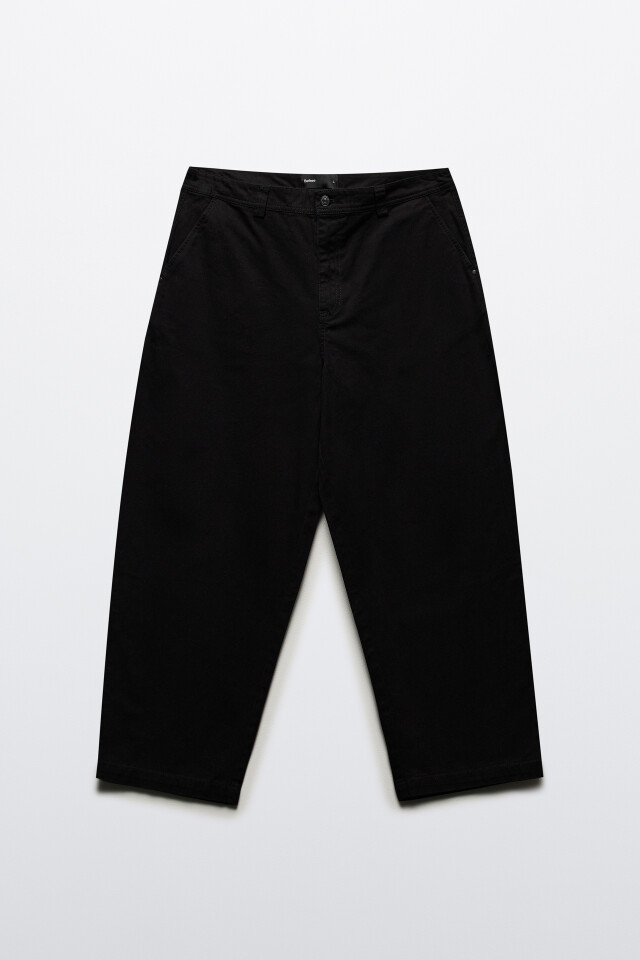 Брюки baggy fit широкие из хлопка - цвет черный - 7