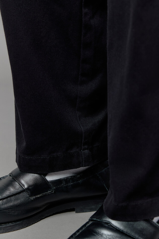 Брюки baggy fit широкие из хлопка - цвет черный - 6