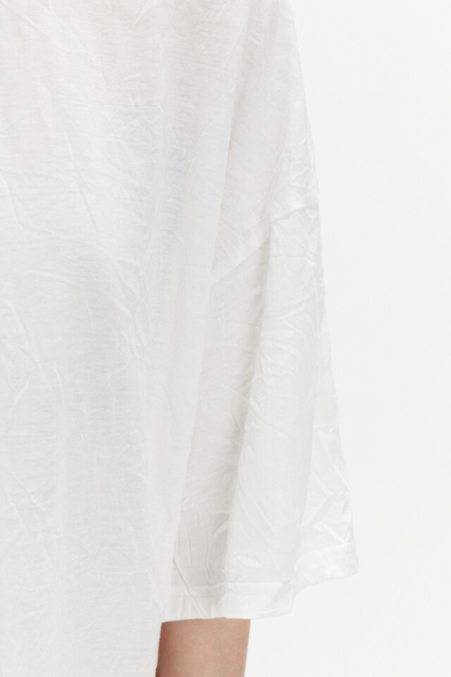 Футболка oversize из жатой ткани - цвет белый - 6