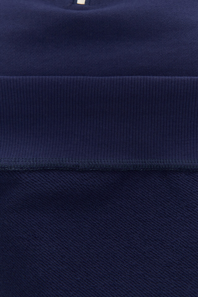 Толстовка half zip из футера - цвет синий - 7