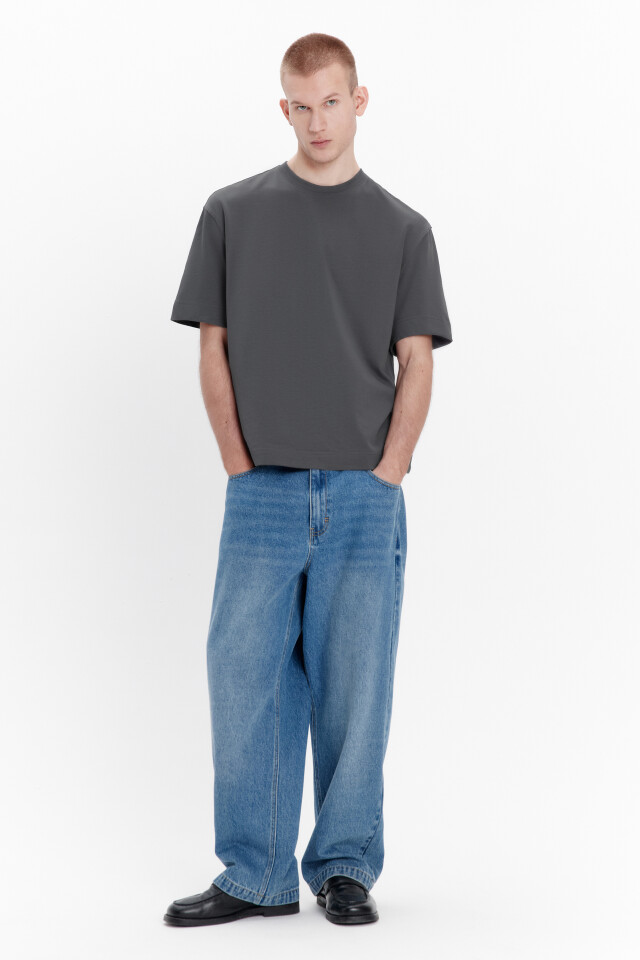 Футболка oversize базовая из хлопка - цвет серый - 4