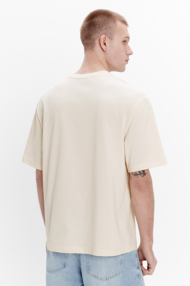 Футболка oversize базовая из хлопка - цвет бежевый - 3