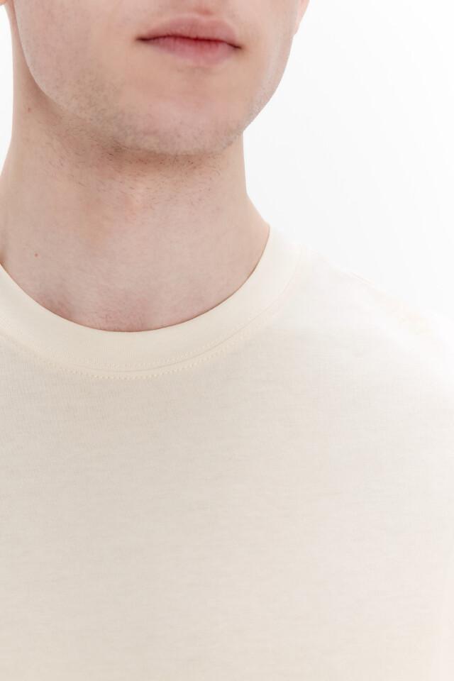 Футболка oversize базовая из хлопка - цвет бежевый - 5