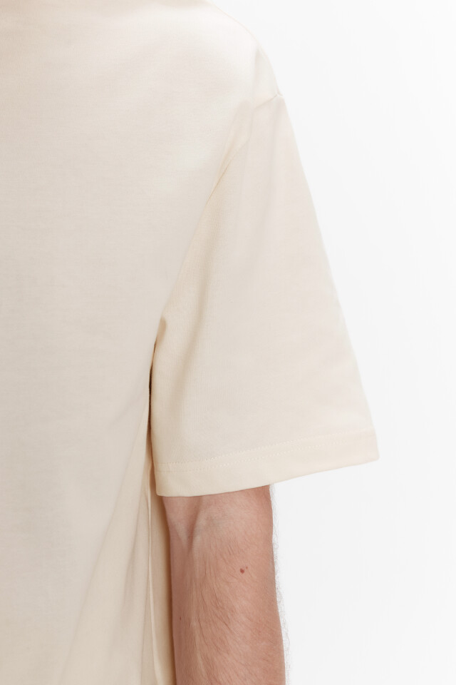 Футболка oversize базовая из хлопка - цвет бежевый - 6