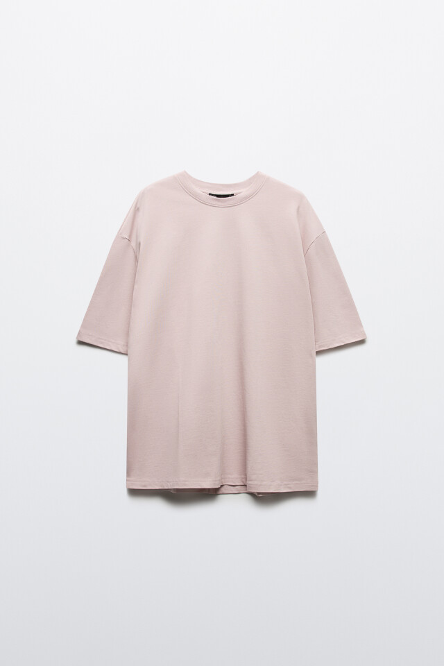 Футболка oversize базовая из хлопка - цвет розовый - 8