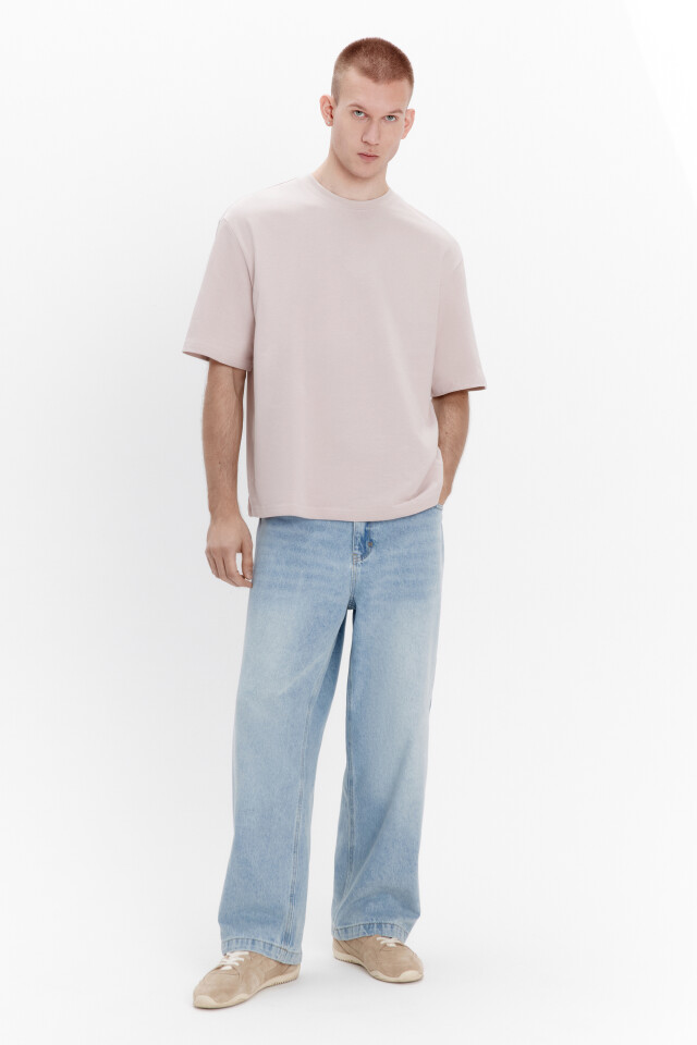 Футболка oversize базовая из хлопка - цвет розовый - 5