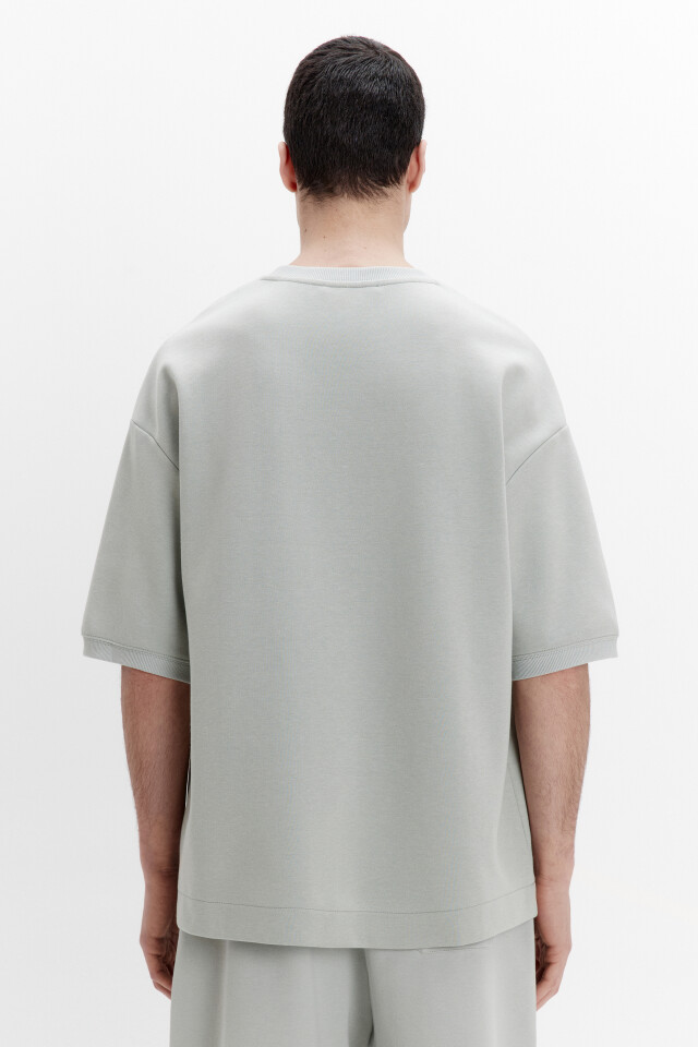 Футболка oversize из плотного трикотажа - цвет зеленый - 3