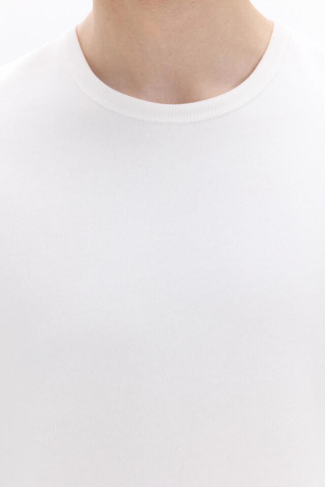 Футболка oversize из хлопкового футера - цвет белый - 5