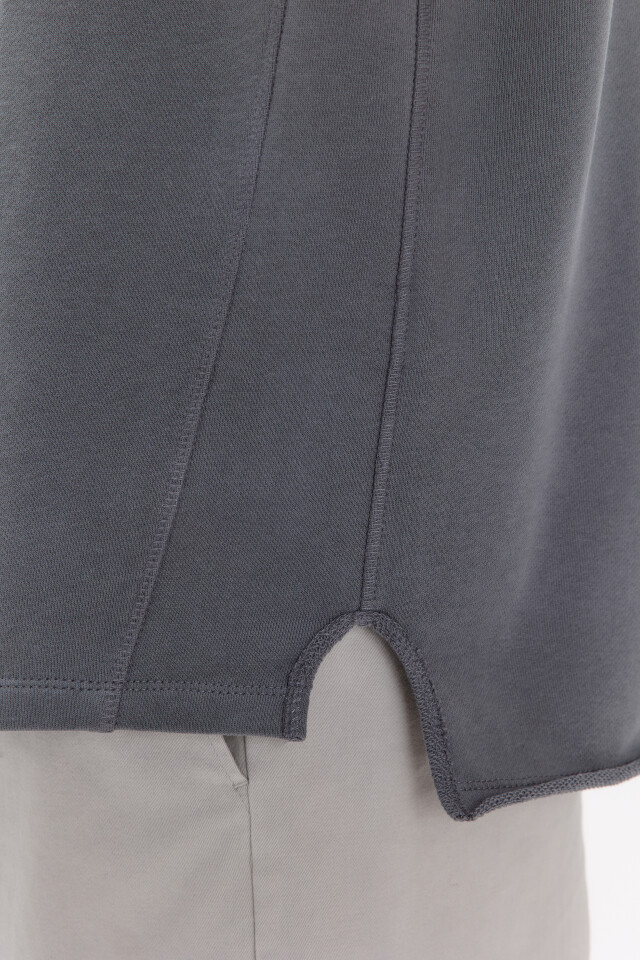 Футболка oversize из хлопкового футера - цвет серый - 6