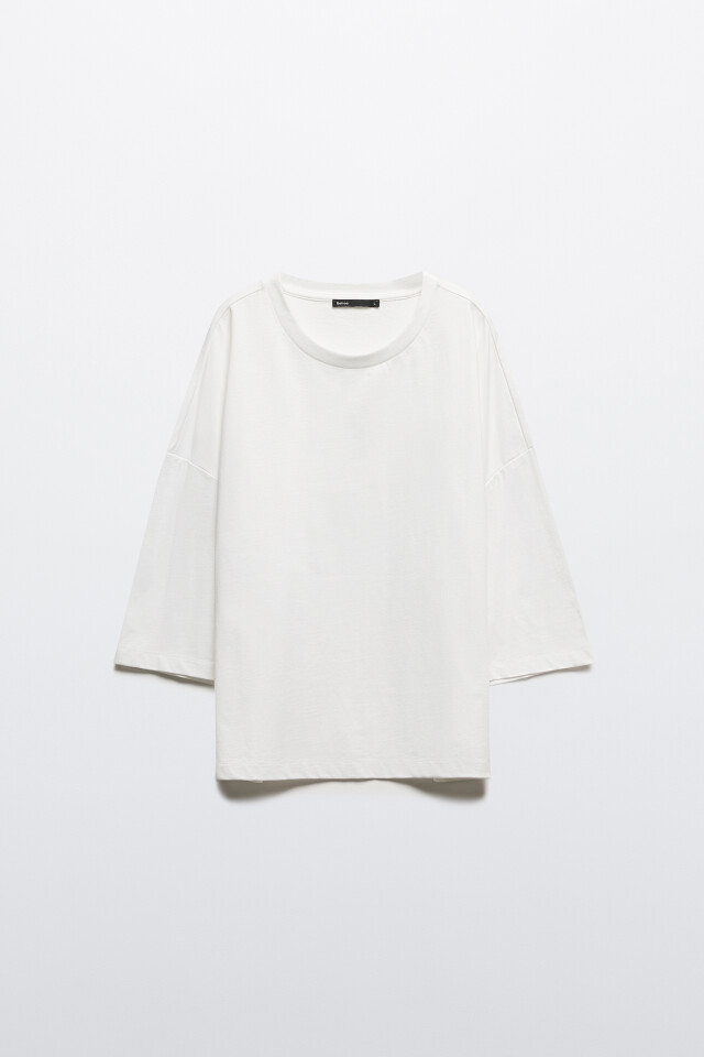 Футболка boxy fit укороченная - цвет белый - 7