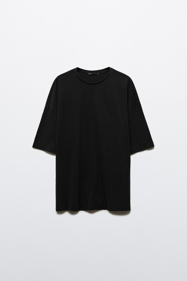 Футболка oversize с вареным эффектом - цвет черный - 8