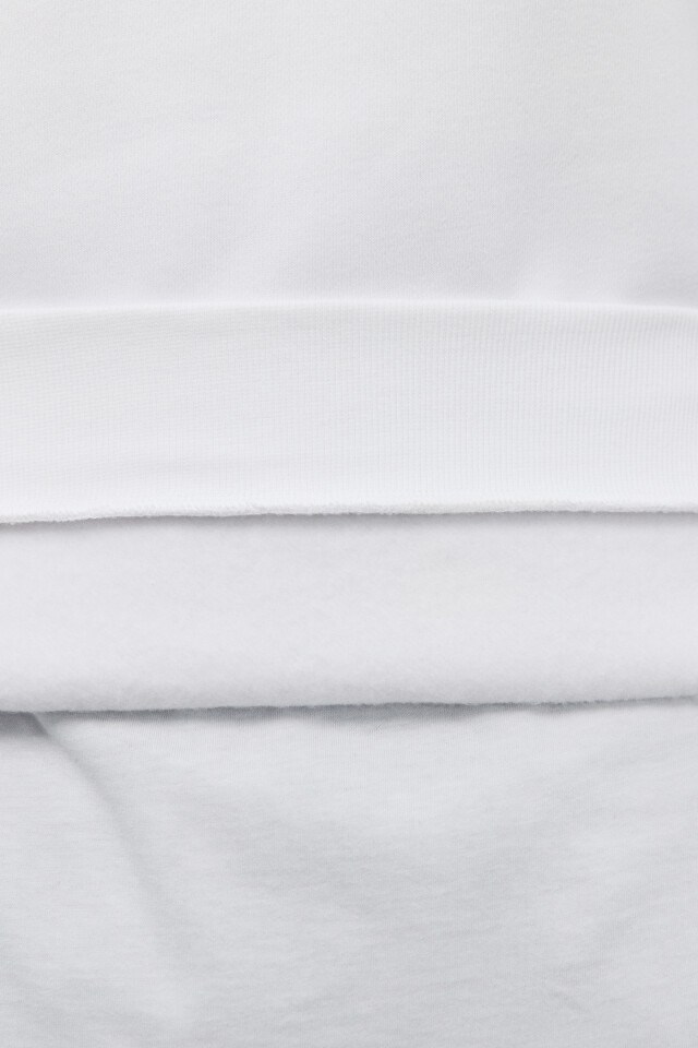 Толстовка half zip из футера - цвет белый - 7