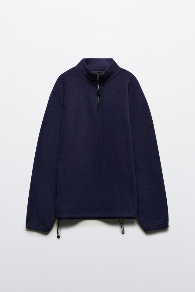 Толстовка half zip из флиса - цвет синий - 8