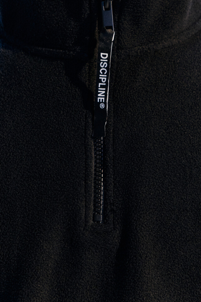 Толстовка half zip из флиса - цвет черный - 6