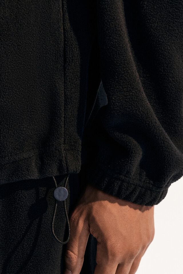 Толстовка half zip из флиса - цвет черный - 7