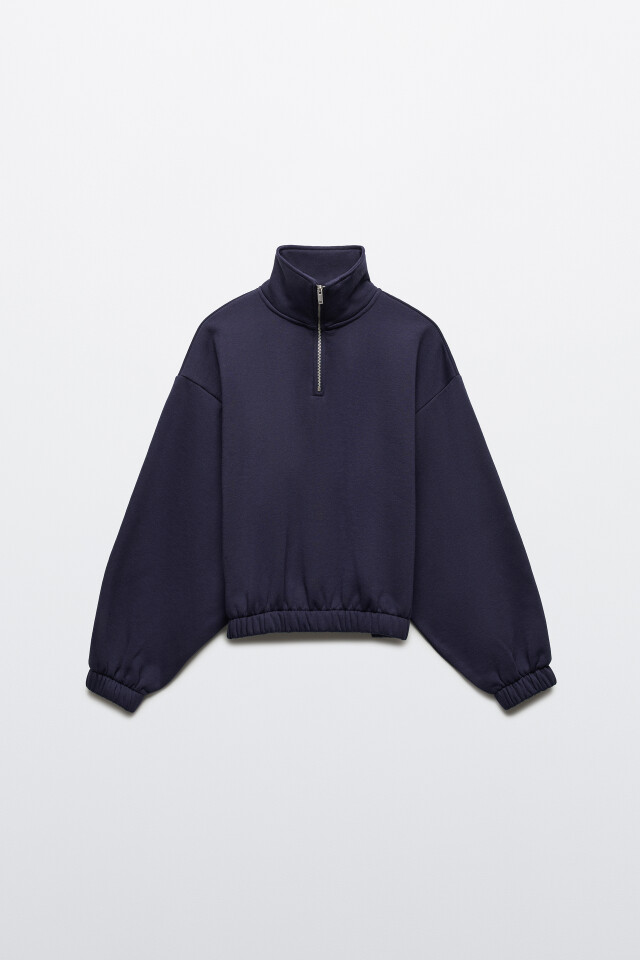 Толстовка half zip утепленная - цвет синий - 8