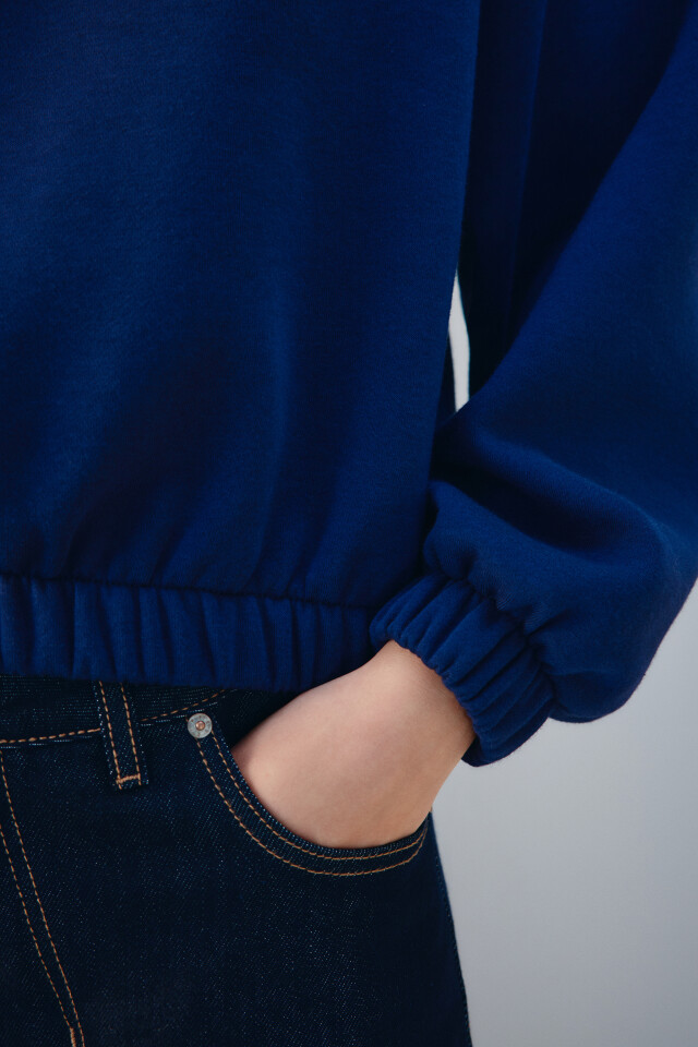 Толстовка half zip утепленная - цвет синий - 7