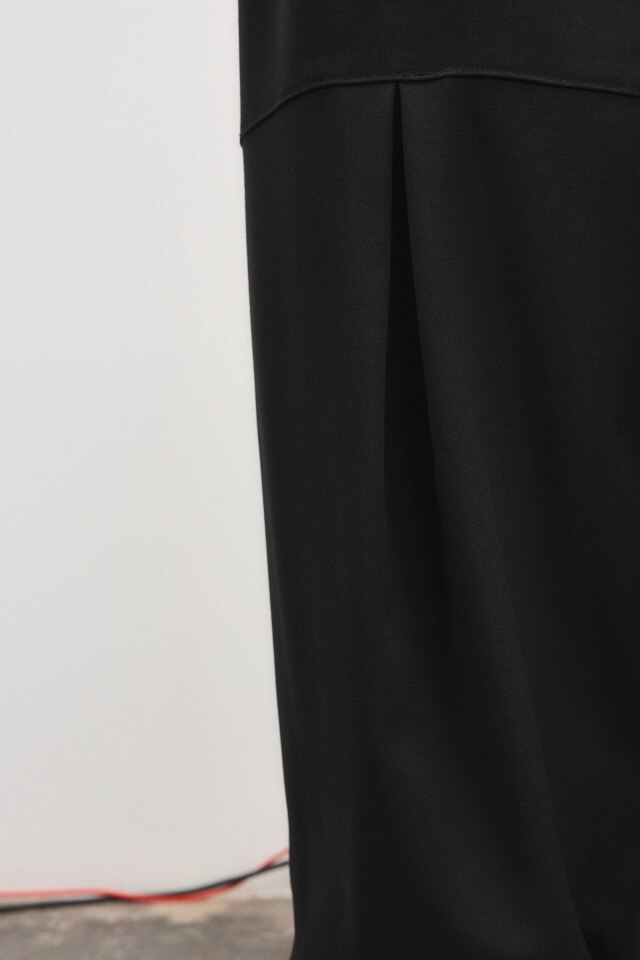 Брюки baggy fit широкие со складками - цвет черный - 8