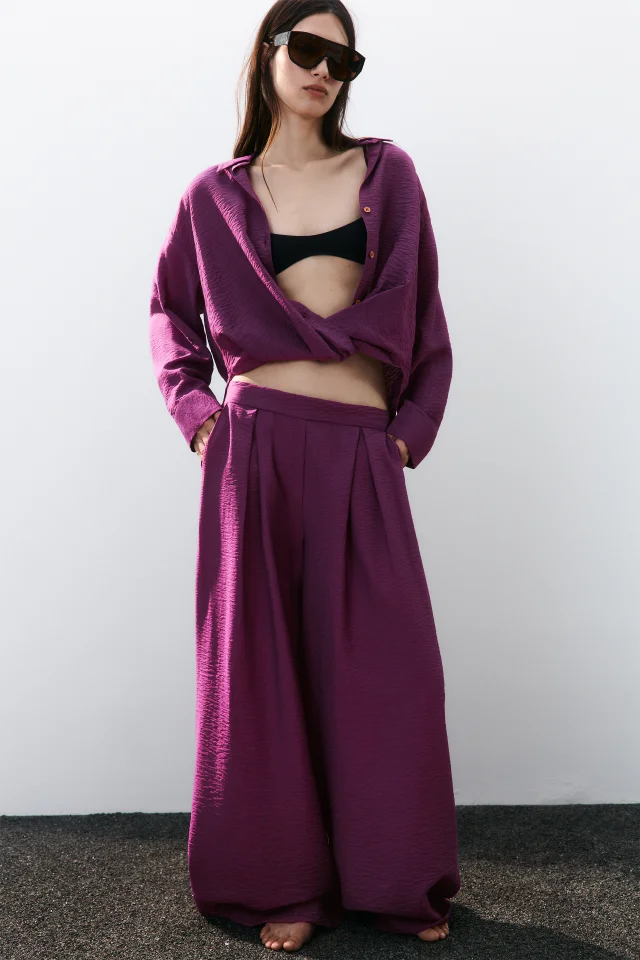 Брюки широкие из жатой вискозы799₽2799₽-71%+1 цвет