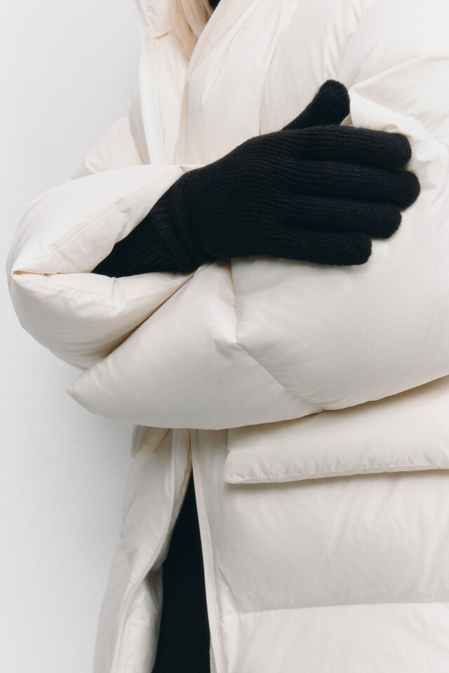 Перчатки BasicGloves вязаные с кашемиром - цвет черный - 1
