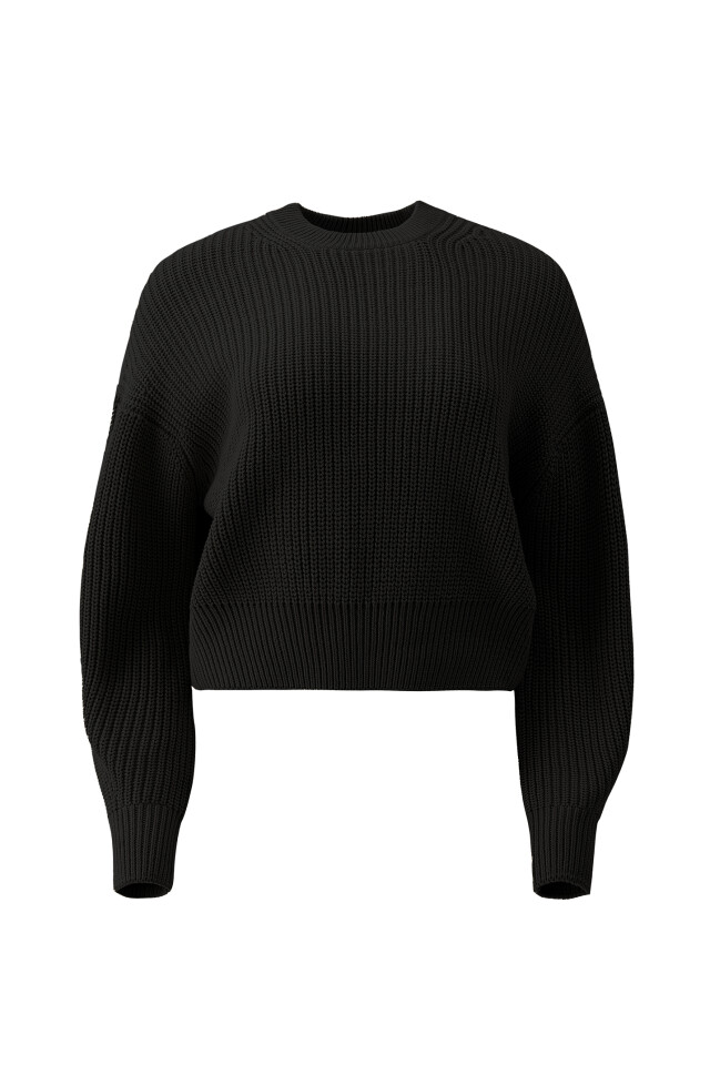 Свитер хлопковый oversize - цвет черный - 7