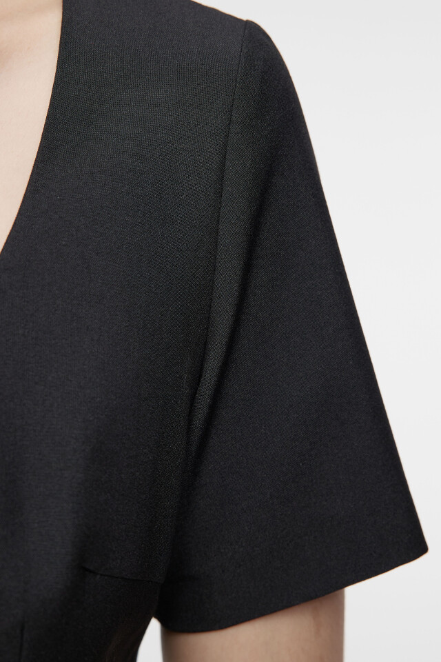 Платье DianaDress мини с разрезом - цвет черный - 5