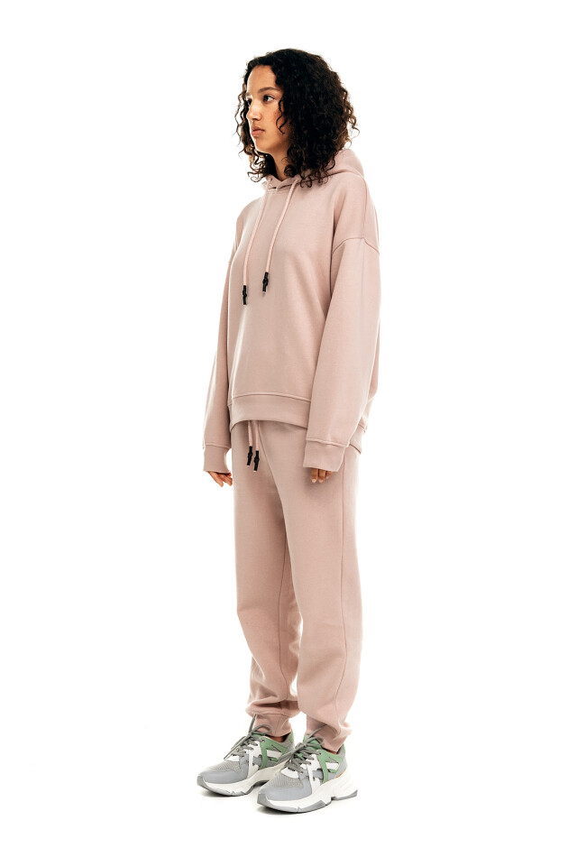 Худи утепленная oversize - цвет розовый - 3