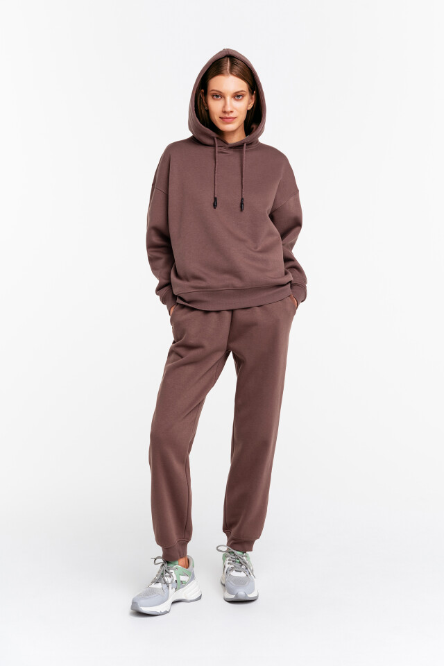 Худи утепленная oversize - цвет бежевый - 6