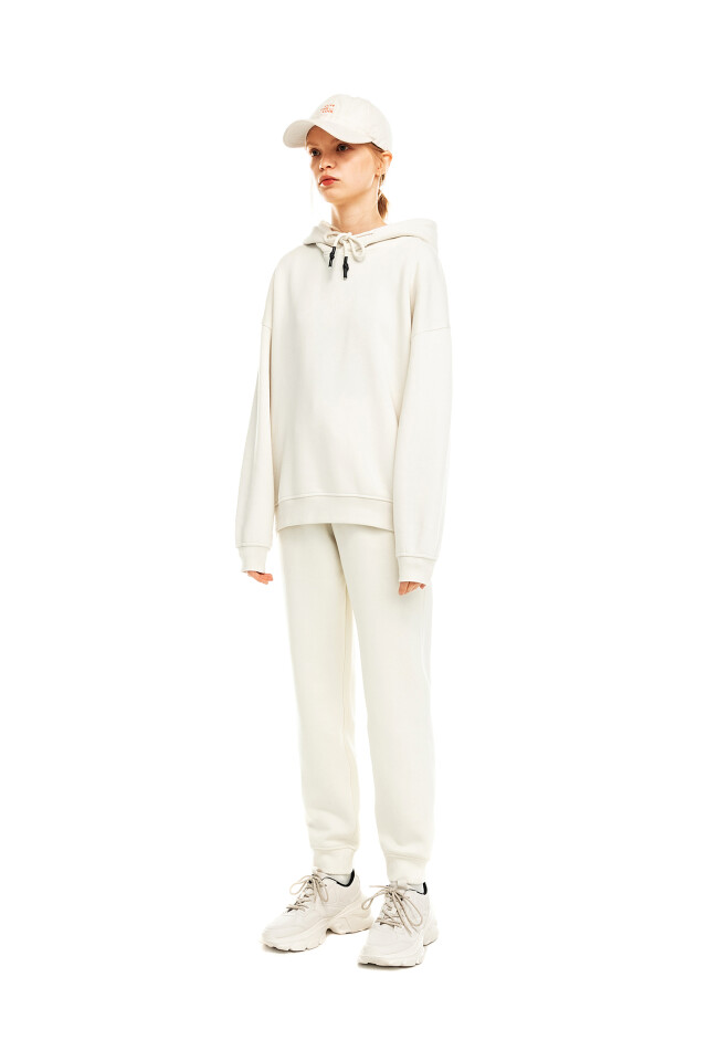 Худи утепленная oversize - цвет бежевый - 3