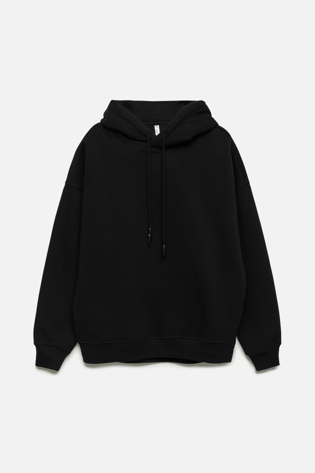 Толстовка HOODY оверсайз с капюшоном - цвет черный - 8