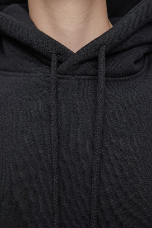 Толстовка HOODY оверсайз с капюшоном - цвет черный - 5