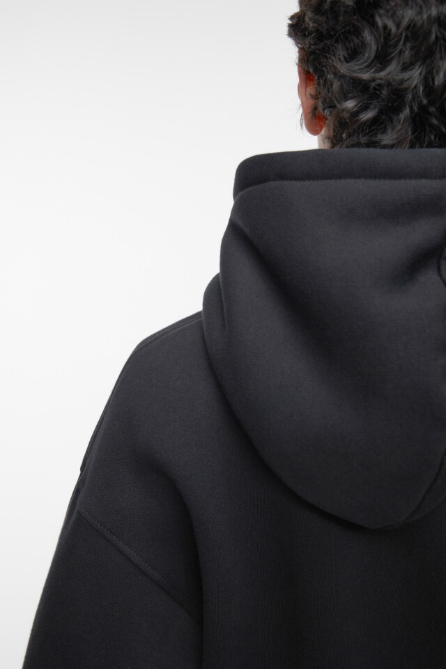 Толстовка HOODY оверсайз с капюшоном - цвет черный - 6