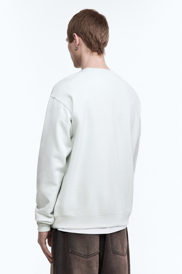 Свитшот oversize базовый из футера - цвет мятный - 5