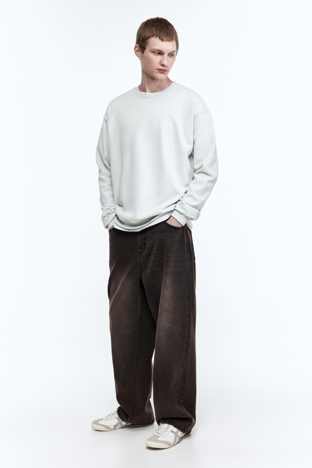 Свитшот oversize базовый из футера - цвет мятный - 1