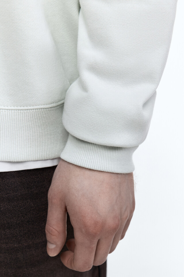 Свитшот oversize базовый из футера - цвет мятный - 7