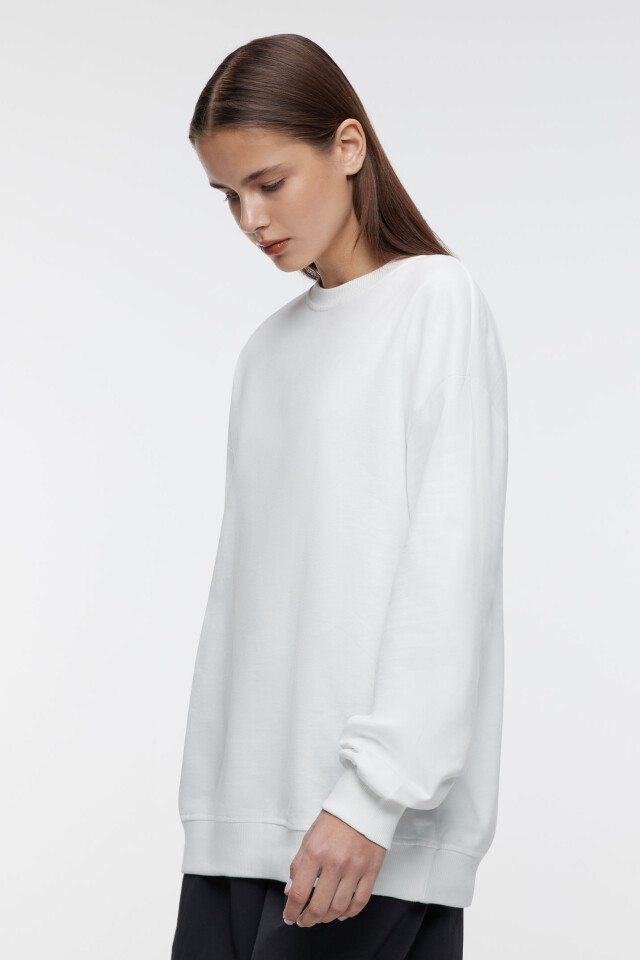 Свитшот SWEATSHIRT оверсайз базовый - цвет бежевый - 3
