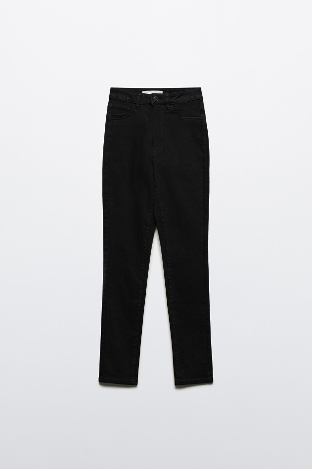 Джинсы skinny fit с высокой посадкой - цвет черный - 8