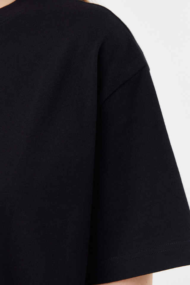 Футболка oversize базовая - цвет черный - 6