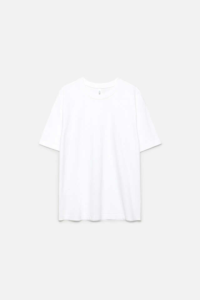 Футболка oversize хлопковая базовая плотная - цвет белый - 6