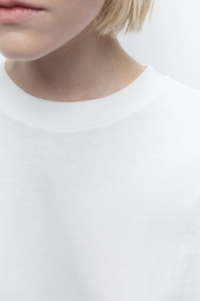 Футболка oversize хлопковая базовая - цвет белый - 6