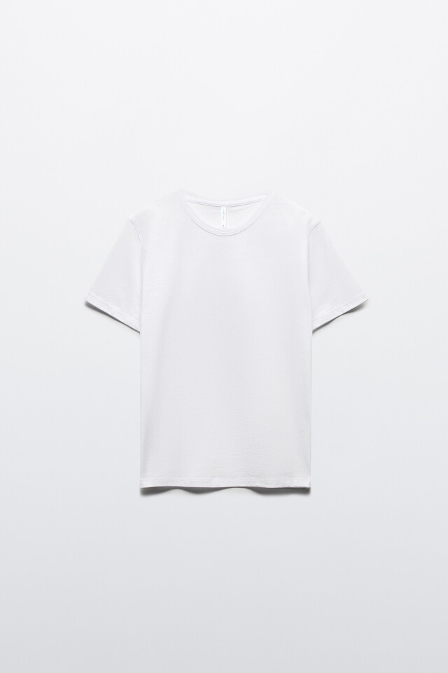 Футболка TSHIRT базовая из хлопка - цвет белый - 7