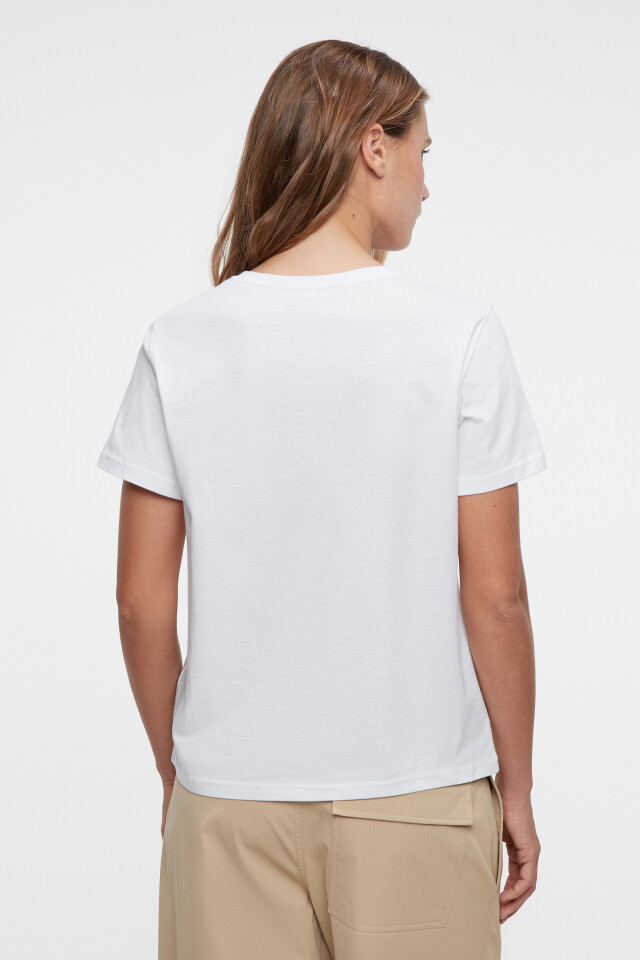 Футболка TSHIRT хлопковая базовая - цвет белый - 4