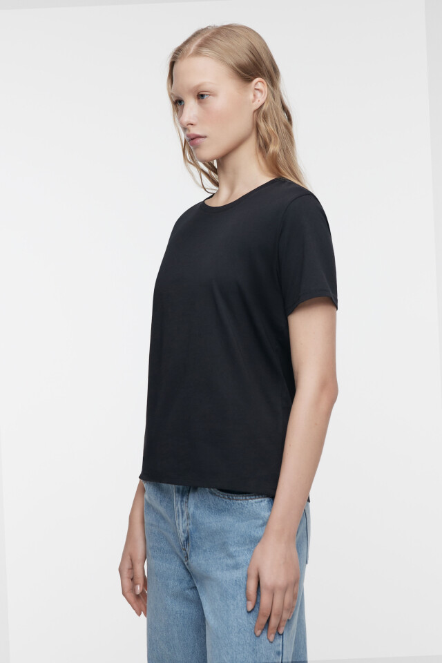 Футболка TSHIRT хлопковая базовая - цвет черный - 3