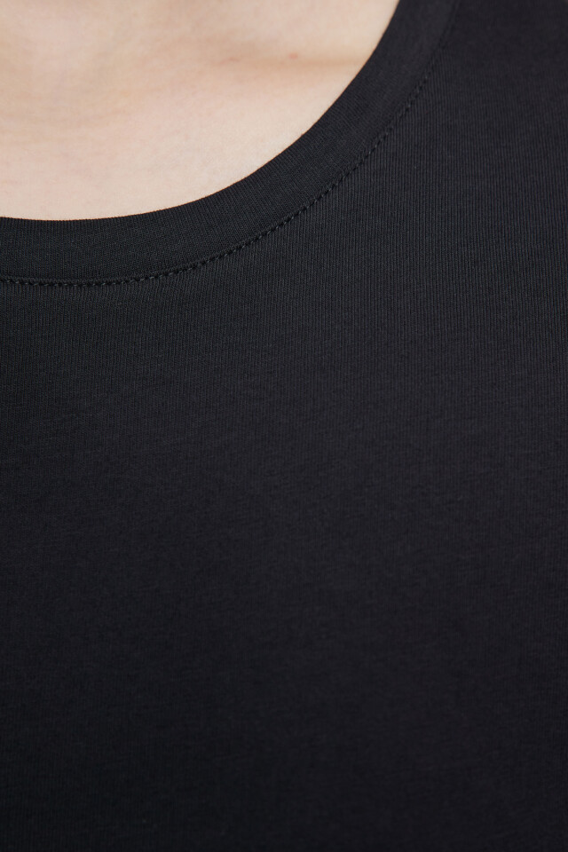 Футболка TSHIRT хлопковая базовая - цвет черный - 5