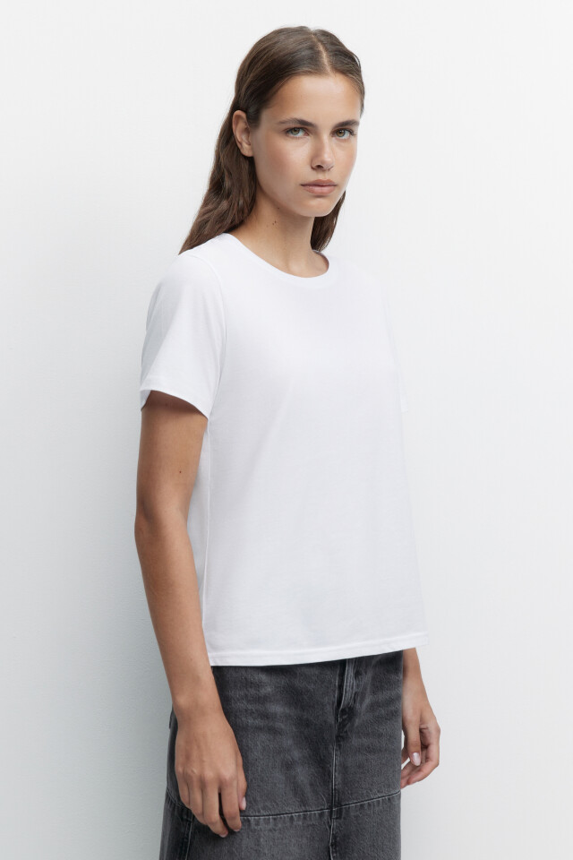 Футболка TSHIRT хлопковая базовая - цвет белый - 2