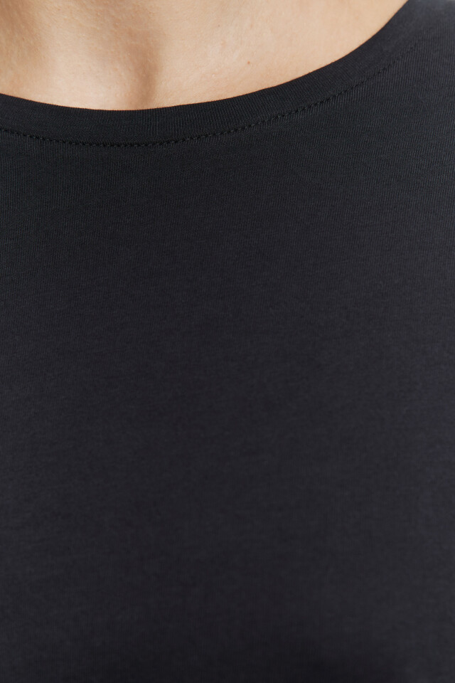 Футболка TSHIRT хлопковая базовая - цвет черный - 5