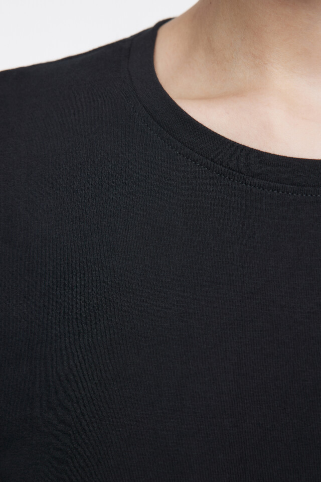Футболка TSHIRT прямая базовая - цвет черный - 5