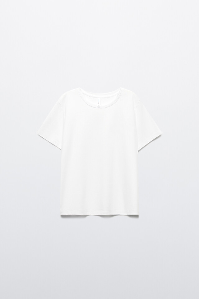 Футболка TSHIRT прямая базовая из хлопка - цвет белый - 8